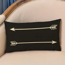 Housse de coussin scandinave noire avec motif de flèches Housse de coussin scandinave noire avec motif de flèches 2