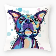 Housse de coussin animaux dessin de chien Housse de coussin animaux dessin de chien