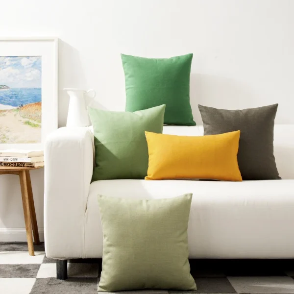 Housse de coussin moderne jute de couleur multi-tailles Housse de coussin moderne jute de couleur multi-tailles 3