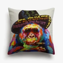 Housse de coussin moderne pop art gorille graphique 6