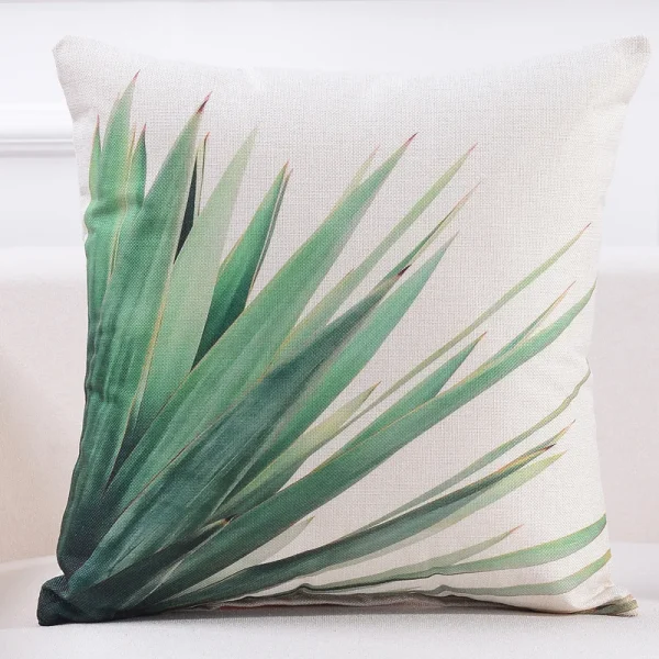 Housse de coussin nature tropicale bleu Housse de coussin nature tropicale bleu