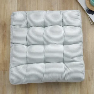 Coussin de sol carré capitoné à rayures Coussin de sol carré capitoné à rayures