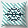 Housse de coussin marin ancre marine baleine et gouvernail 7