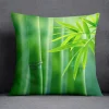 Housse de coussin nature zen bambou et pierres en forêt verdoyante relaxante 19