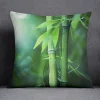 Housse de coussin nature zen bambou et pierres en forêt verdoyante relaxante 7