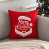 Housse de coussin Noël mosaïque de cerf et père noel 5