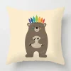 Housse de coussin animaux colorés pour un décor joyeux et animé 4