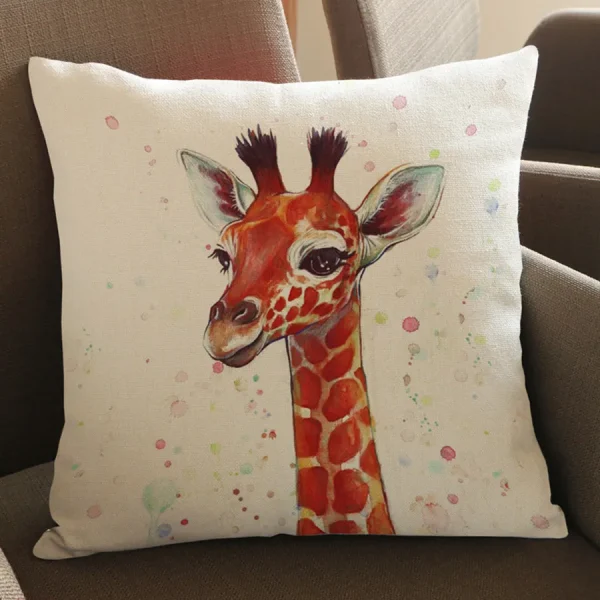 Housse de coussin éléphant décoratif en noir & blanc dessiné Housse de coussin éléphant décoratif en noir & blanc dessiné 4