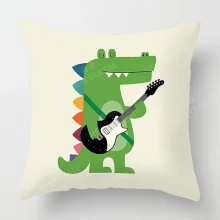 Housse de coussin animaux colorés pour un décor joyeux et animé Housse de coussin animaux colorés pour un décor joyeux et animé 2