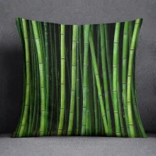 Housse de coussin nature zen bambou et pierres en forêt verdoyante relaxante Housse de coussin nature zen bambou et pierres en forêt verdoyante relaxante 18