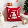 Housse de coussin Noel broderie de cerfs sous la neige 10