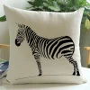 Housse de coussin éléphant décoratif en noir & blanc dessiné 8