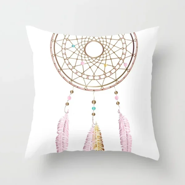 Housse de coussin moderne attrape-rêves colorés et élégants Housse de coussin moderne attrape-rêves colorés et élégants 4