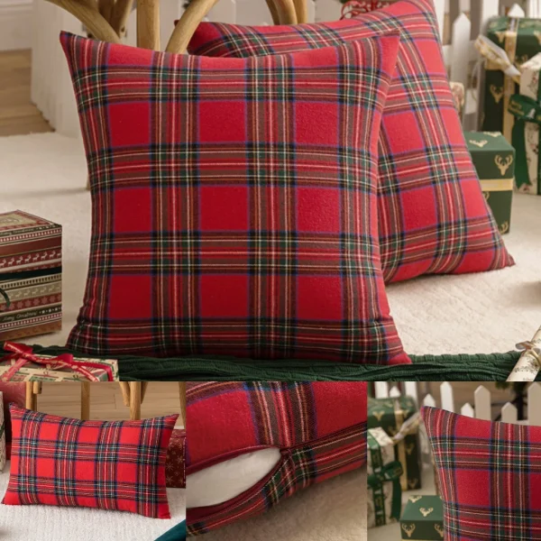 Housses de coussin de noël style Jacquard 1