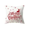 Housse de coussin Noël symboles des fêtes rouges et blancs variés 15
