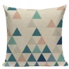 Housse de coussin scandinave géométrique vert turquoise 25