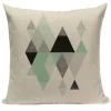 Housse de coussin scandinave géométrique vert turquoise 7