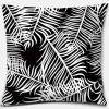 Housse de coussin géométrique feuille de palmier noir et or 14
