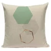 Housse de coussin scandinave géométrique vert turquoise 5