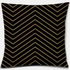 Housse de coussin géométrique feuille de palmier noir et or 13