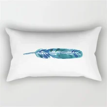 Housse de coussin nature tropicale bleu coeur de jungle 3