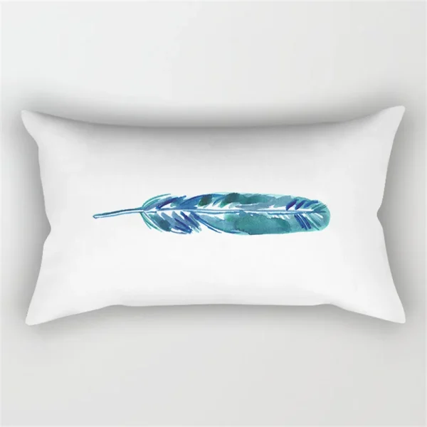 Housse de coussin nature tropicale bleu coeur de jungle 3