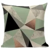 Housse de coussin scandinave géométrique vert turquoise 16