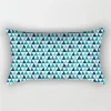 Housse de coussin nature tropicale bleu coeur de jungle 25