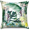 Housse de coussin nature tropicale perroquet et bougainvillier 9