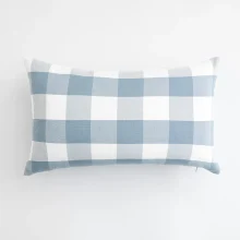 Housse de coussin modernes rayures et carreaux bleu clair Housse de coussin modernes rayures et carreaux bleu clair 4