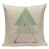 Housse de coussin scandinave géométrique vert turquoise 21