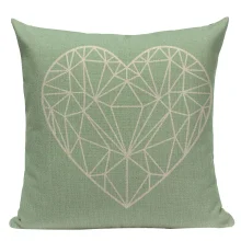Housse de coussin scandinave géométrique vert turquoise Housse de coussin scandinave géométrique vert turquoise 3