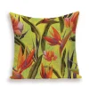 Housse de coussin nature tropical zèbre et piment rouge 11