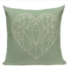 Housse de coussin scandinave géométrique vert turquoise 24