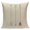 Housse de coussin scandinave géométrique vert turquoise 19