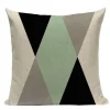 Housse de coussin scandinave géométrique vert turquoise 27