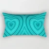 Housse de coussin nature tropicale bleu coeur de jungle 30