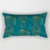 Housse de coussin nature tropicale bleu coeur de jungle 16