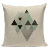 Housse de coussin scandinave géométrique vert turquoise 10