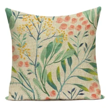 Housse de coussin nature tropicale feuille et plante Housse de coussin nature tropicale feuille et plante 2