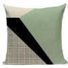 Housse de coussin scandinave géométrique vert turquoise 17