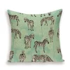 Housse de coussin nature tropical zèbre et piment rouge 18