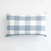Housse de coussin modernes rayures et carreaux bleu clair 8