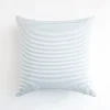 Housse de coussin modernes rayures et carreaux bleu clair 12