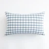 Housse de coussin modernes rayures et carreaux bleu clair 13