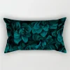 Housse de coussin nature tropicale bleu coeur de jungle 11