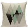Housse de coussin scandinave géométrique vert turquoise 9