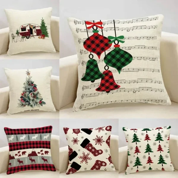 Housse de coussin décorative pour Noël christmas car 1