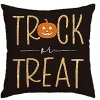 Housse de coussin halloween citrouille dorée et chat noir 7