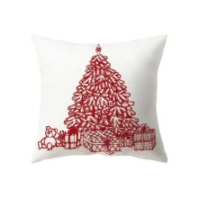 Housse de coussin Noël symboles des fêtes rouges et blancs variés Housse de coussin Noël symboles des fêtes rouges et blancs variés 10